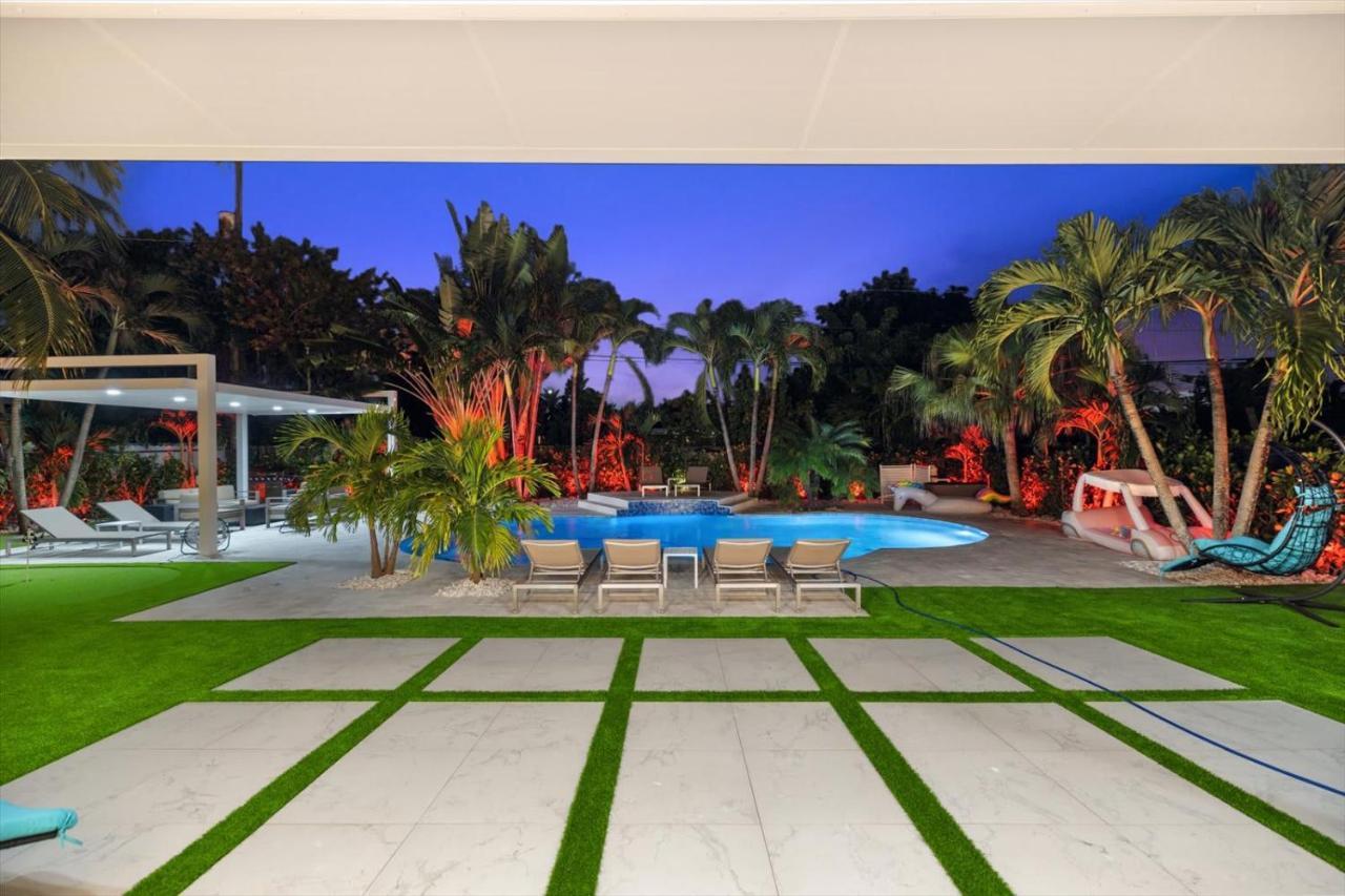 מיאמי Villalee-Jungle Palm Island White Marble Pool Area מראה חיצוני תמונה